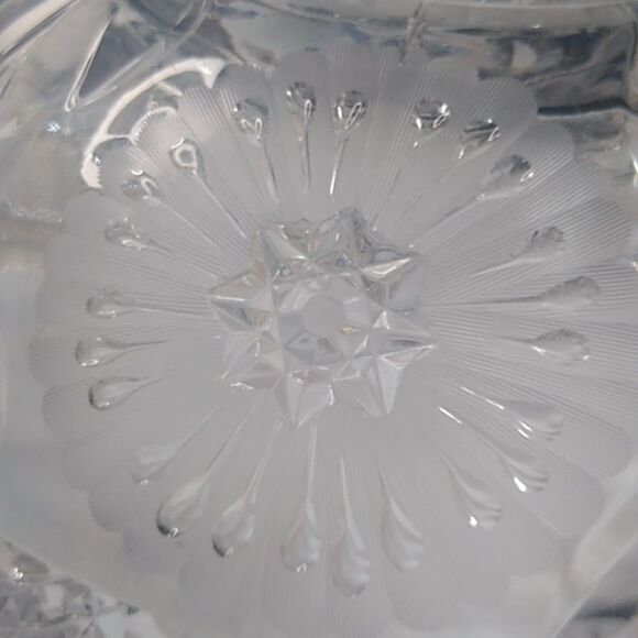 Vintage American Brilliant Cut Crystal Elegant Clear Glass Bowl Heavy - Picture 5 of 9